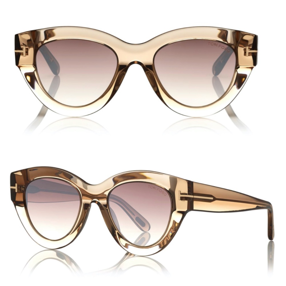 New TOM FORD Slater Cat Eye Clear Sunglasses - Picture 10 of 16